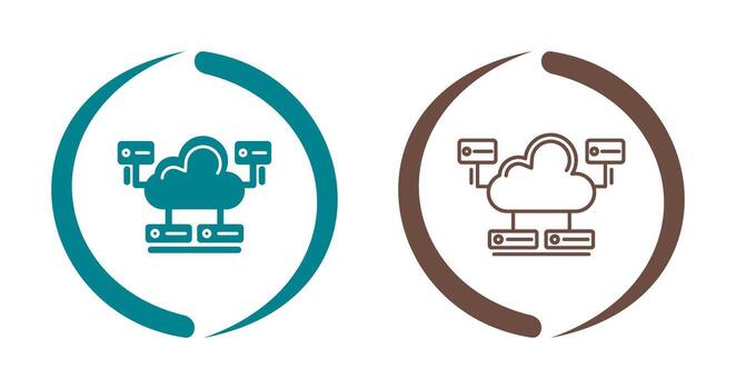Cloud Database Vector Icon