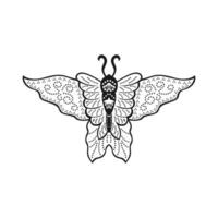 Javanese Batik butterfly icon vector image illustration