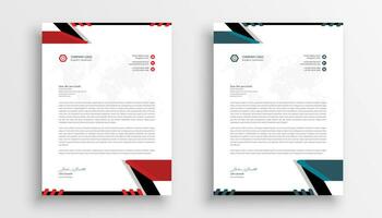 Professional and modern corporate business letterhead design vector