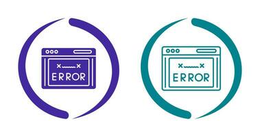 icono de vector de código de error