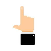 Finger pointer up. Hand gesture cursor, vector one finger arm, indicate icon illustration