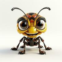 3d cartoon cute ant ai photo