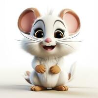 3d cartoon cute mouse ai photo