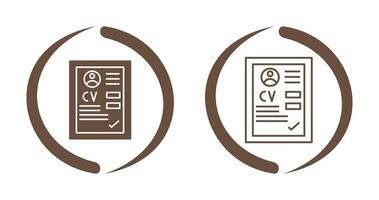 CV Vector Icon