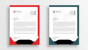 Professional and modern corporate business letterhead design vector