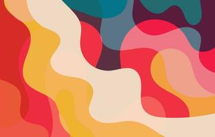 Colorful Abstract Groovy background design vector