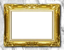 Golden picture frame photo