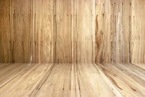 hermosa de madera paredes y pisos foto
