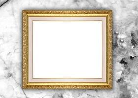 Golden picture frame photo