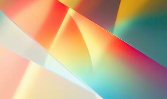 Abstract rainbow wave wallpaper. Holographic background. For banner, postcard, book illustration. Created with generative AI tools photo