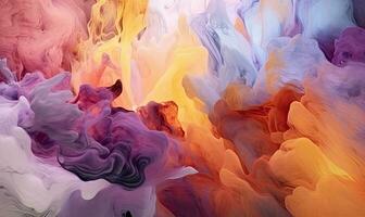 Multi colored watercolor pattern. Texture of spreading out paint. For banner, postcard, book illustration. Created with generative AI tools photo
