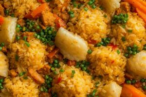 frito arroz con vegetales. Pro foto