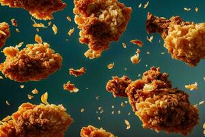 Crispy fried chicken. Pro Photo