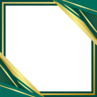 transparent guld lyx grön och elegant gräns bakgrund png