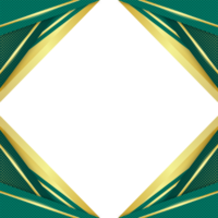 transparent gold luxury green and elegant border background png