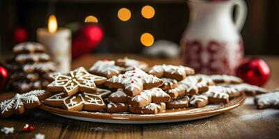 Christmas gingerbread. Christmas Cookies promotional commercial photo. photo