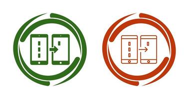 icono de vector de transferencia de datos único