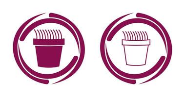 Grass Pot Vector Icon