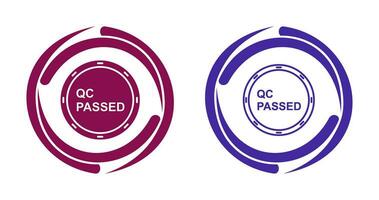 Unique QC Passed Vector Icon