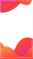 transparent orange modern frame border background png