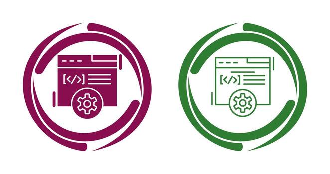icono de vector de desarrollo web