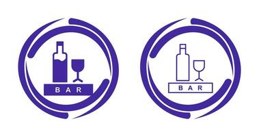 Unique Bar Sign Vector Icon