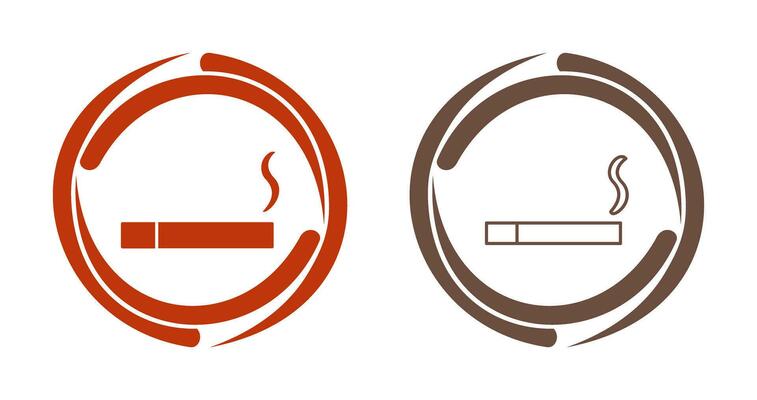 Unique Lit Cigarette Vector Icon