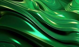 Abstract liquid wallpaper. Creative green banner. For banner, postcard, book illustration. Created with generative AI tools photo