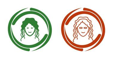 Hair Curly Vector Icon