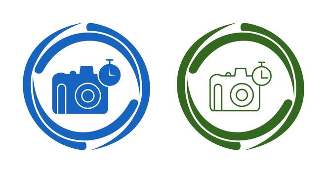 Unique Timer on Camera Vector Icon