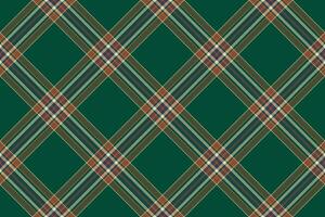Tartan plaid background, diagonal check seamless pattern. Vector fabric texture for textile print, wrapping paper, gift card, wallpaper.