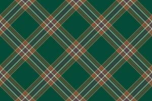 Tartan plaid background, diagonal check seamless pattern. Vector fabric texture for textile print, wrapping paper, gift card, wallpaper.