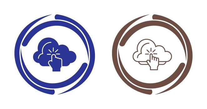 icono de vector de computación en la nube