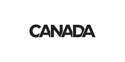 Canada emblem. The design features a geometric style, vector illustration with bold typography in a modern font. The graphic slogan lettering.