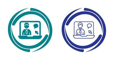 Online Interview Vector Icon