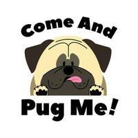 CUTE PUG DOG VECTOR DESIGN