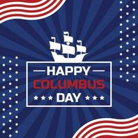 illustration vector graphic happy columbus day greeting card background