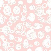 a pink and white background with circles and swirls vector