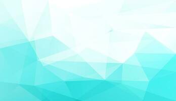 Abstract light blue polygonal geometric background made of triangles. photo