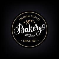 Vintage calligraphy bakery logo photo