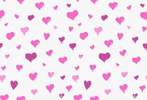 Seamless background pattern with hand drawn textured pink hearts photo