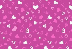 Seamless background pattern with hand drawn textured pink hearts photo