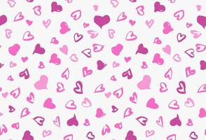 Seamless background pattern with hand drawn textured pink hearts photo