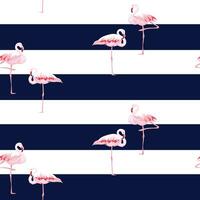 Pink flamingo seamless pattern with stripes photo