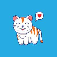 Vector Cute Kawaii Cat illustration.eps