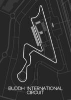 buda internacional circuito carrera mapa vector