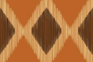 Ethnic Ikat fabric pattern geometric style.African Ikat embroidery brown Ethnic oriental pattern brown background. Abstract,vector,illustration.Texture,wallpaper,frame,decoration,carpet,motif. vector