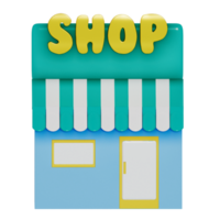 Online shop objects , 3D rendering on a transparent background png