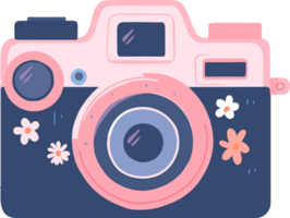 Hand Drawn wedding camera in a wedding concept in flat style png