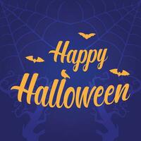 Happy halloween text lettering. Happy halloween text banner vector